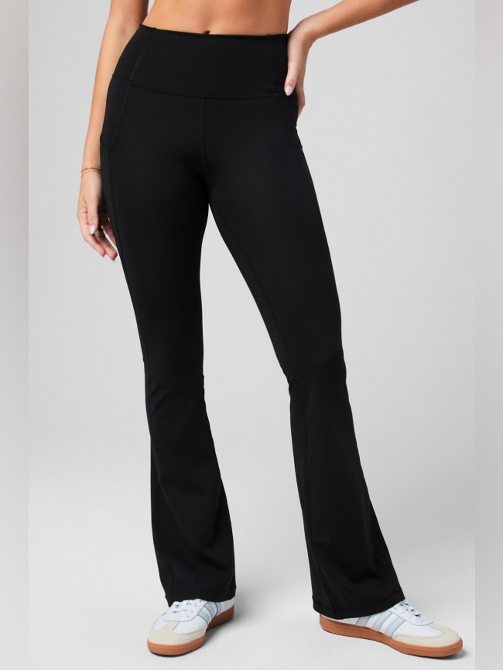 Fabletics Black High-Waist Flare Yoga Pants